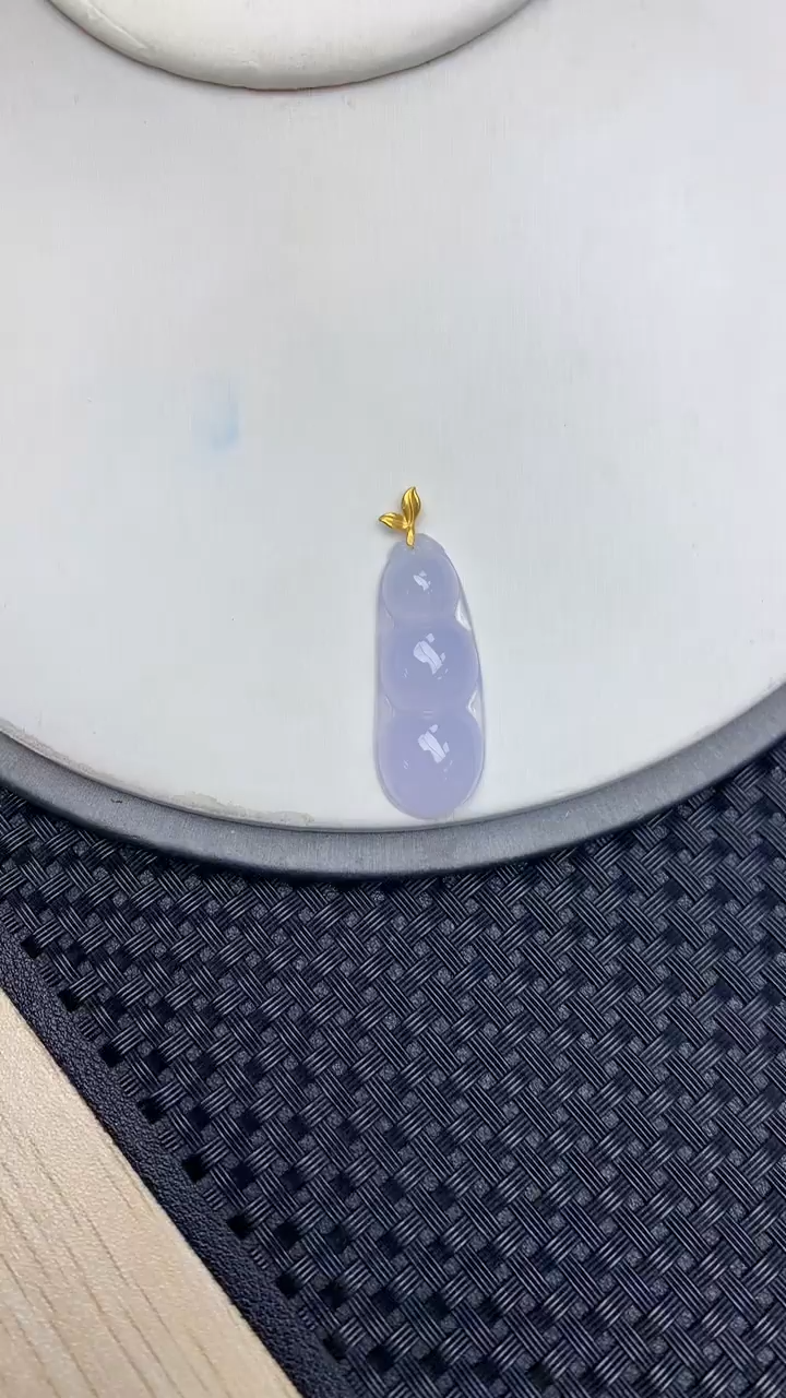 颈饰18K金镶嵌翡翠天然缅甸翡翠a货百元以上9元证书费自理