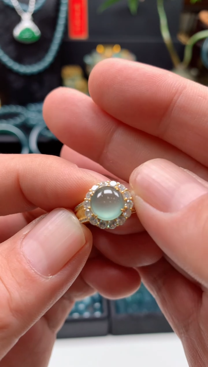 【闪购商品】翡翠戒指银S925镶嵌0112455035