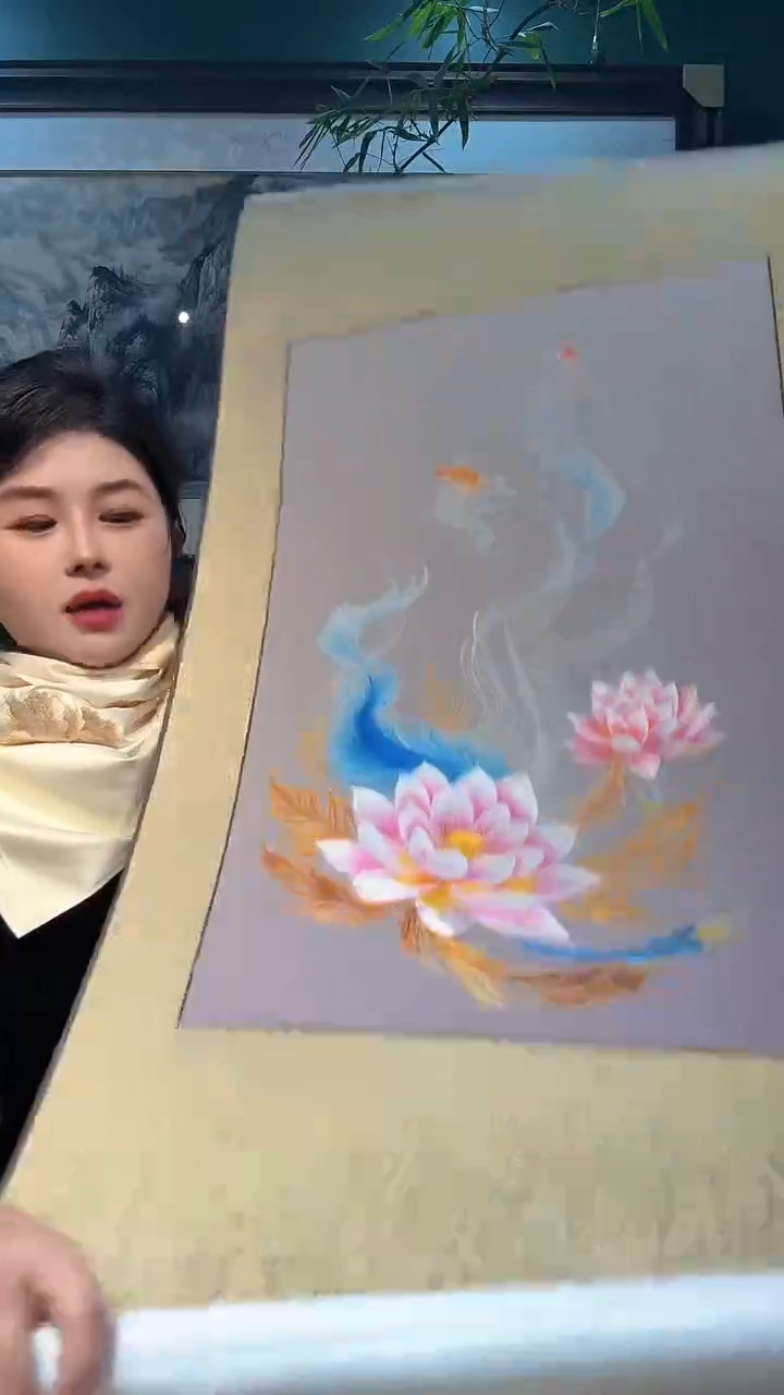 横款非遗苏绣手工刺绣软裱