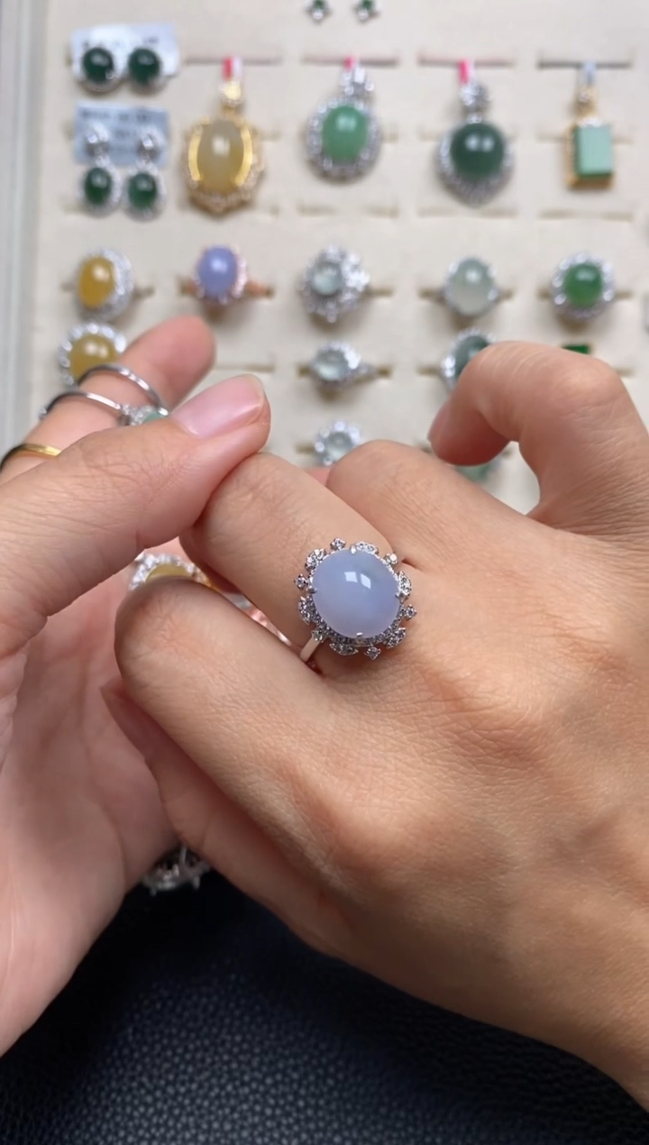 【闪购商品】翡翠戒指银S925镶嵌11111