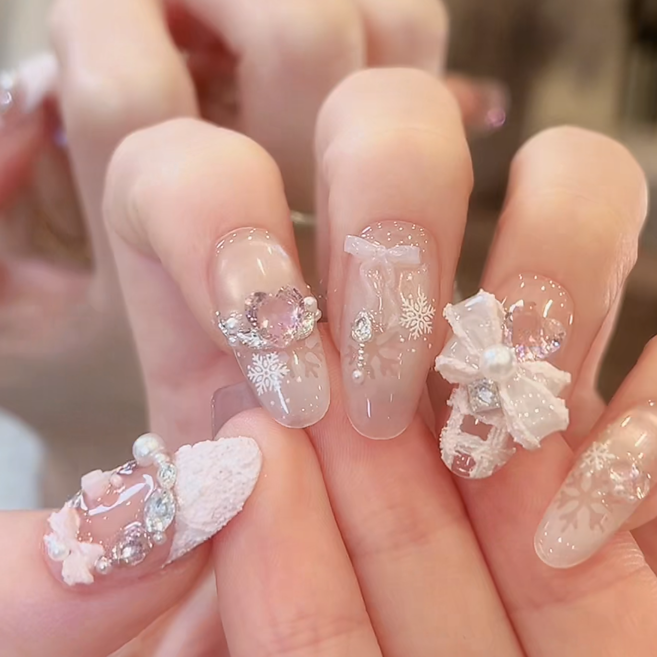 茉哉III【爱丽丝梦境】纯手工定制美甲拆卸穿戴甲A5068