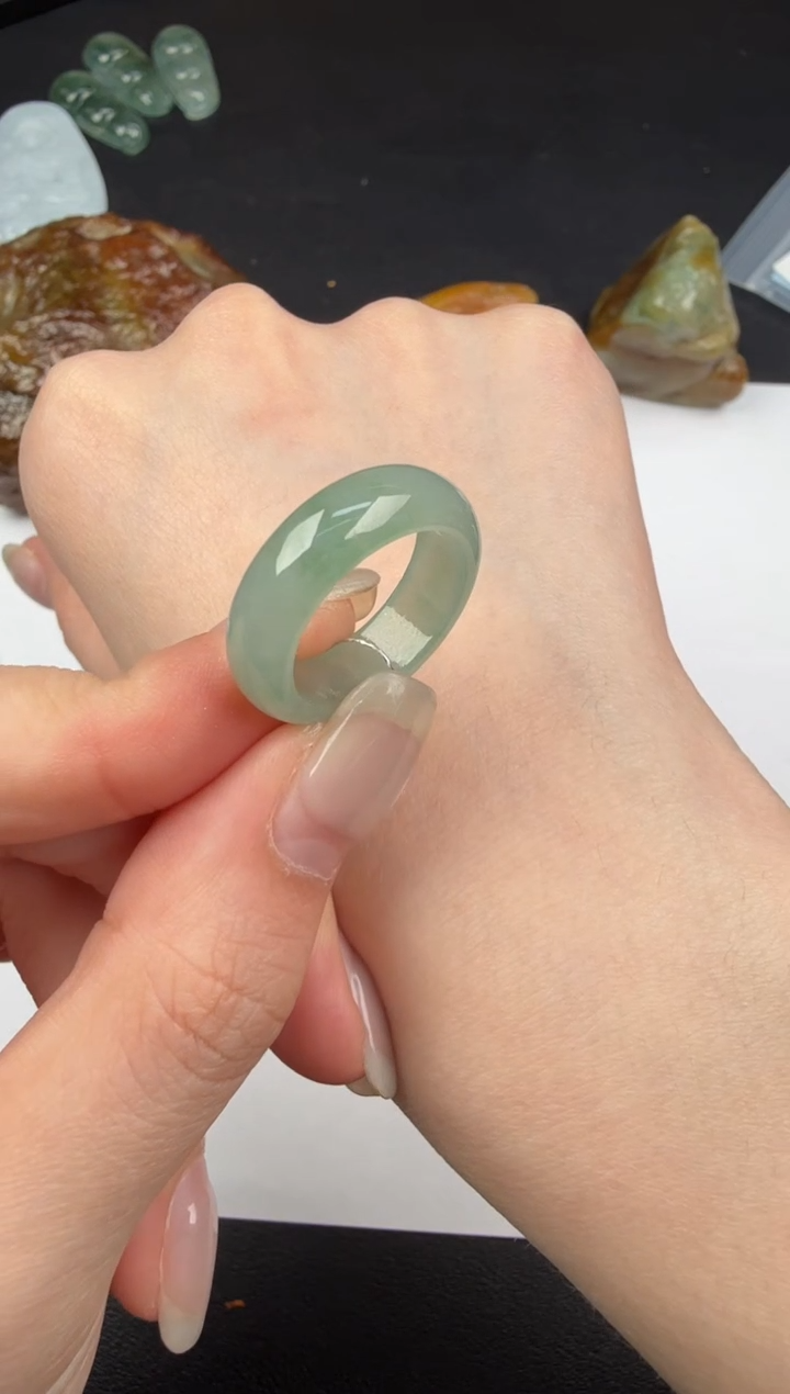 未镶嵌戒圈翡翠翡翠饰品-119