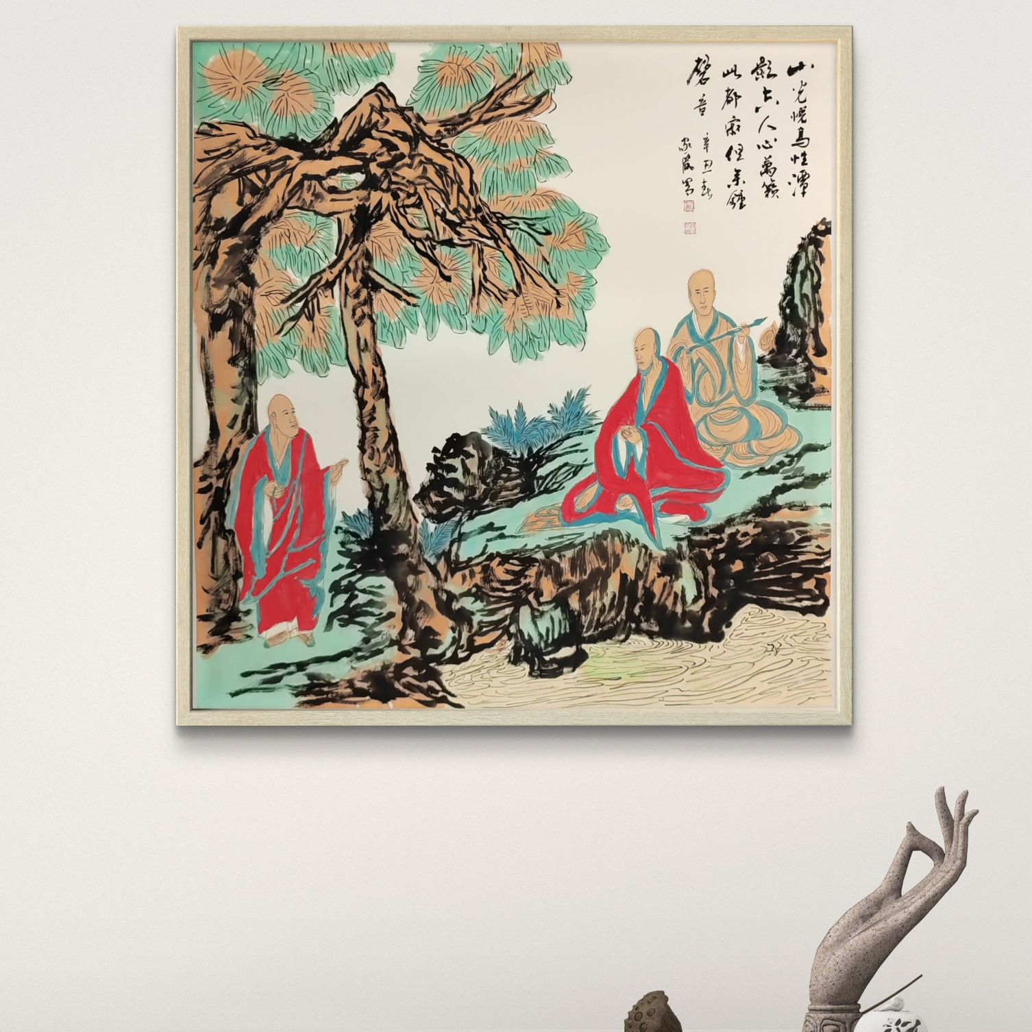 马家L老师-国画-山光悦鸟性【杨柳青】固定作品链接