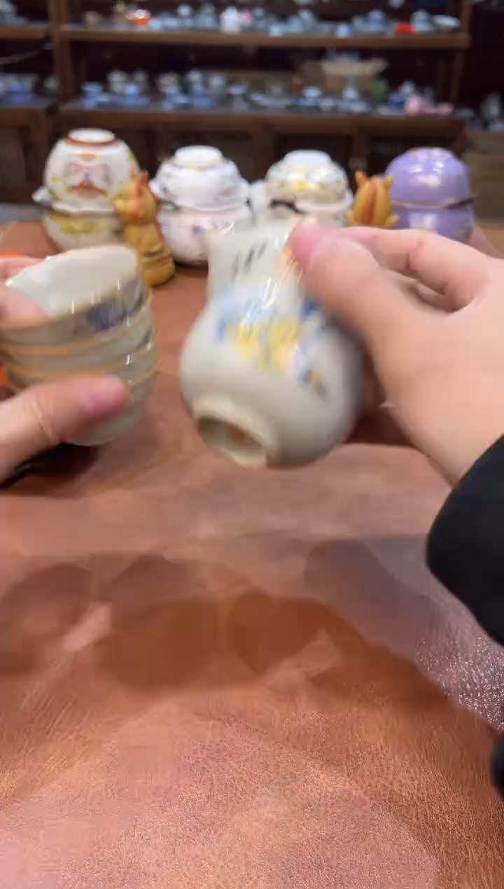 真的很便宜会开片的旅行茶具