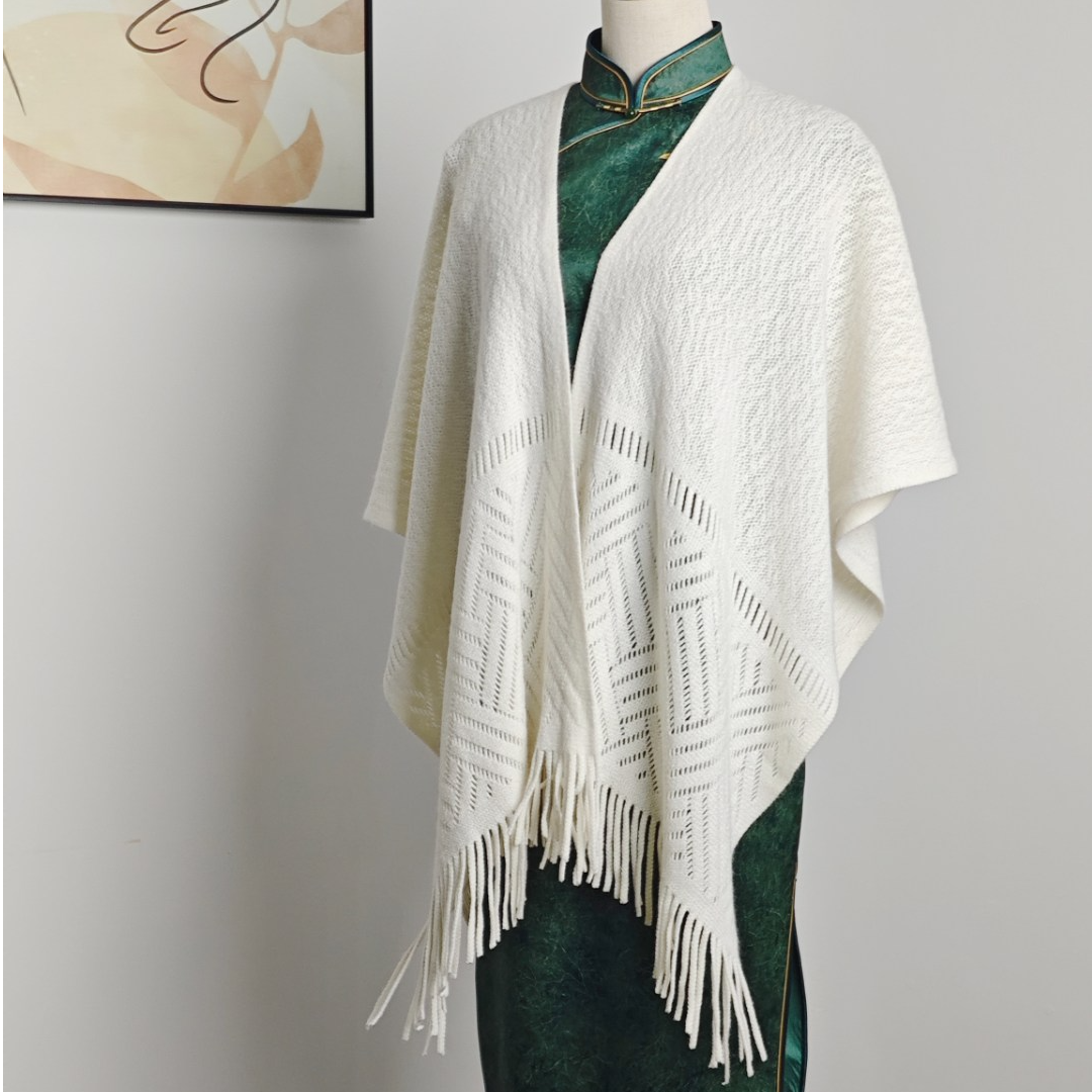 褀玉【流芳】东方美学披肩女新国风中式高级感国潮复古春秋搭配