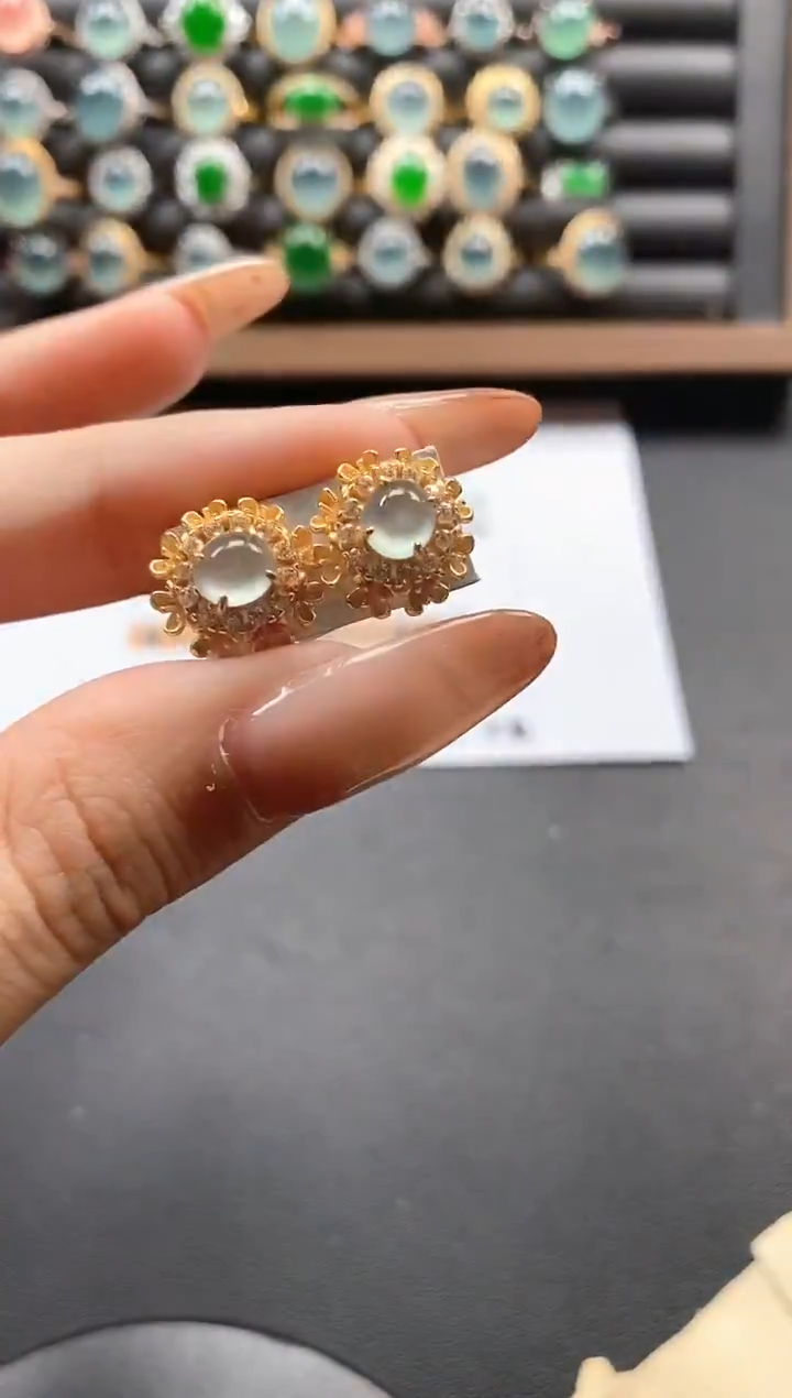 银S925镶嵌戒指翡翠51511