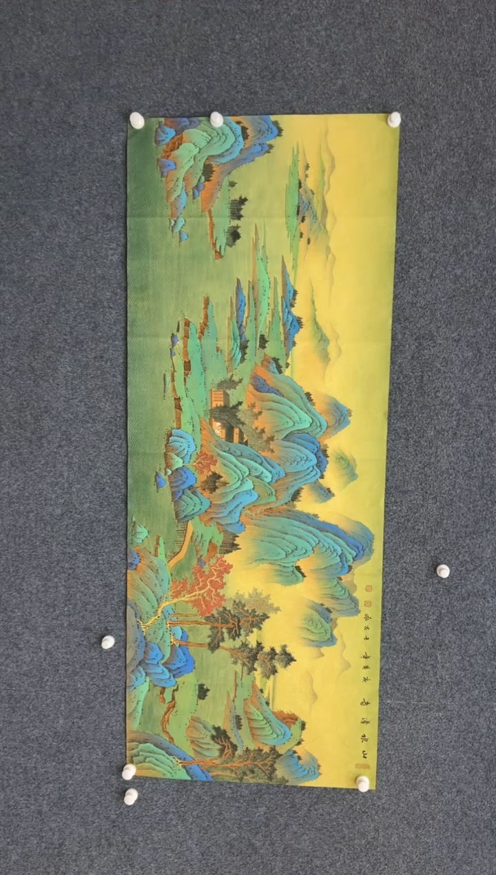 【闪购商品】国画2.16-王夫怀-6尺山水-054