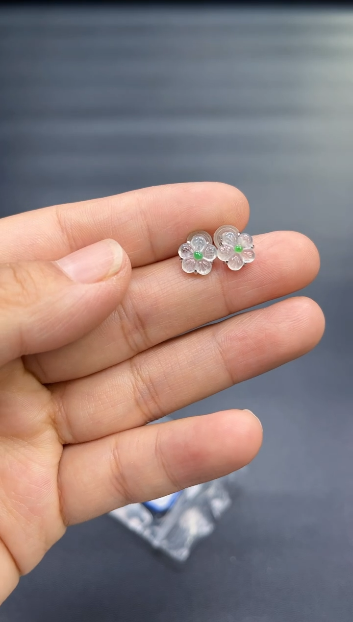 翡翠银S925镶嵌耳饰多人