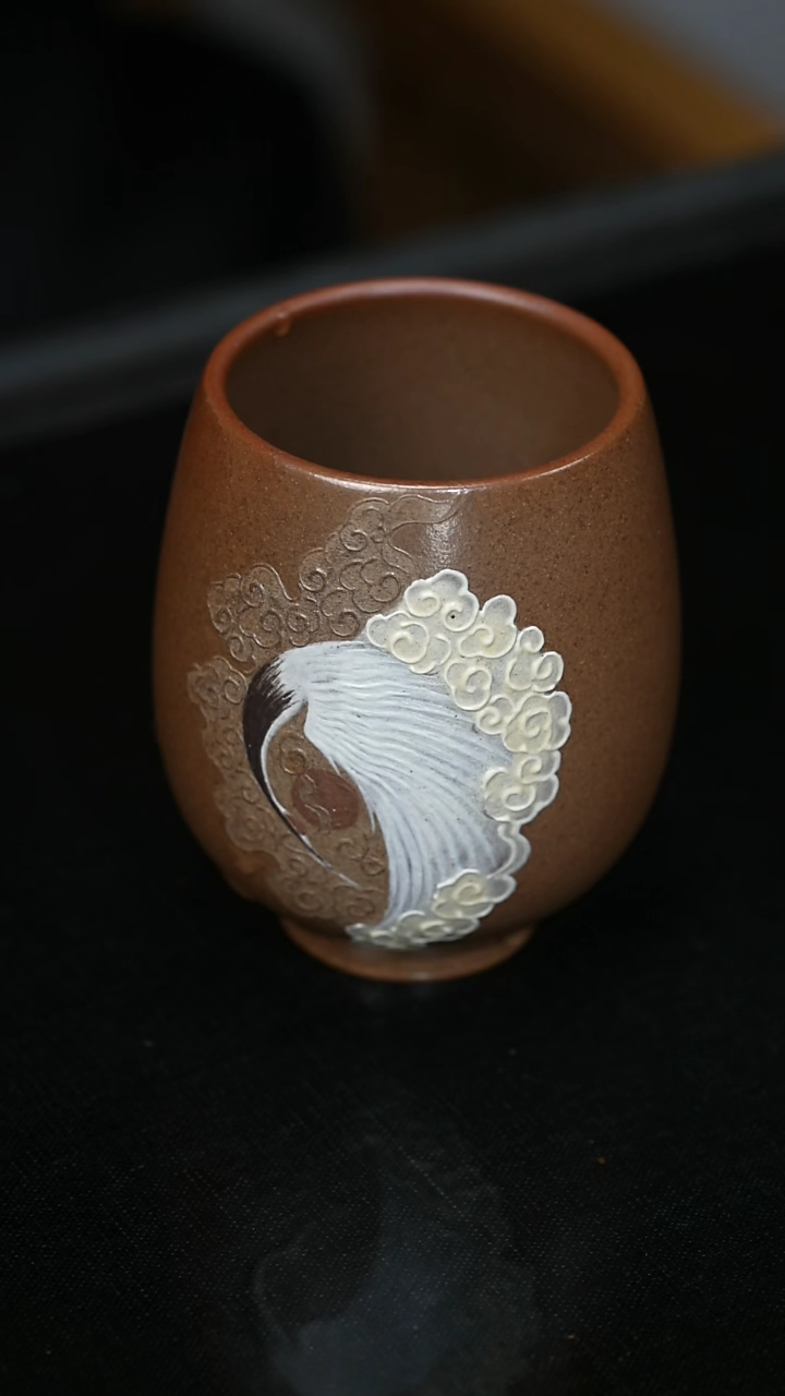 【闪购商品】紫砂茶壶柴烧 泥绘 主人杯 004