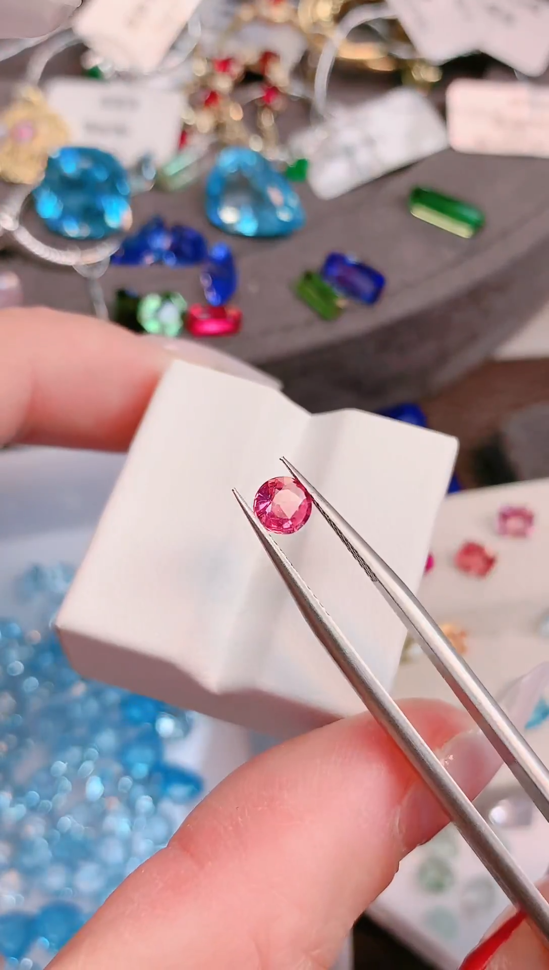未镶嵌尖晶石珠宝半成品微瑕0.48ct