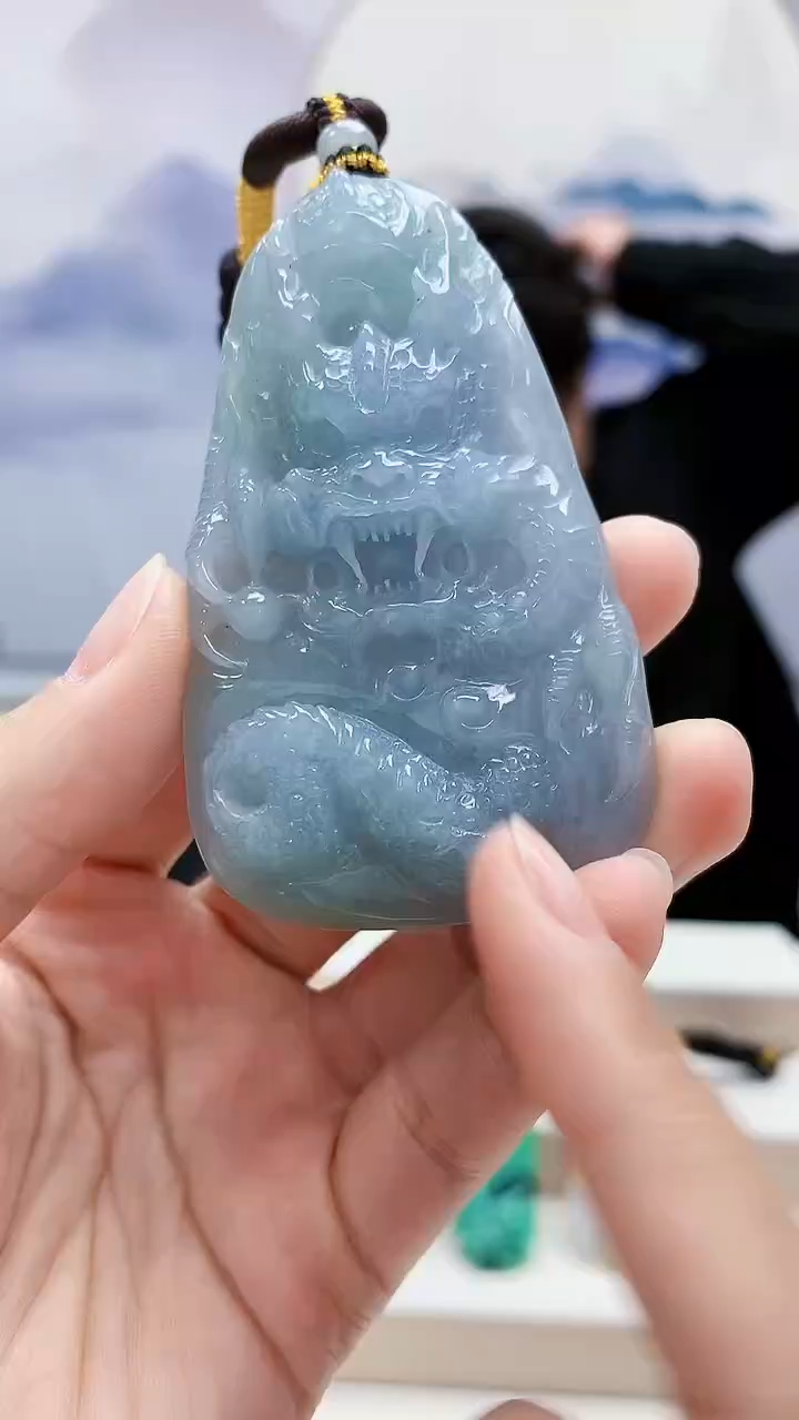 未镶嵌定制翡翠5060lr-毛货挂件67