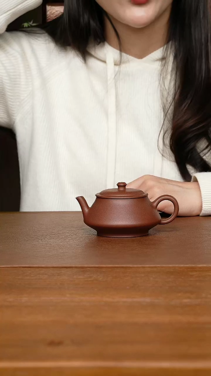 【闪购商品】紫砂茶壶蒋勤老师 玉璧 红紫泥150CC