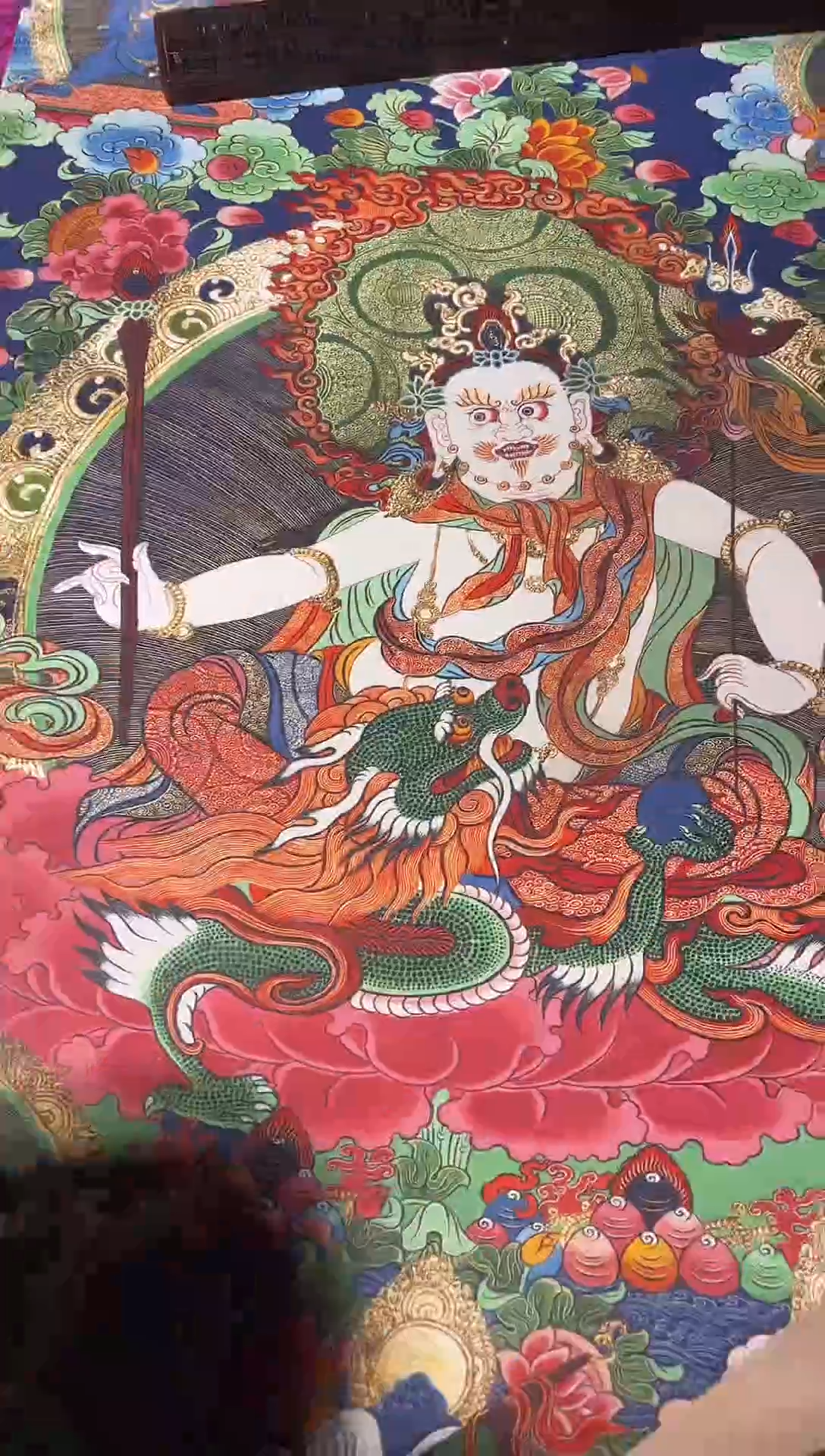 卷轴画菊菊唐卡tk160