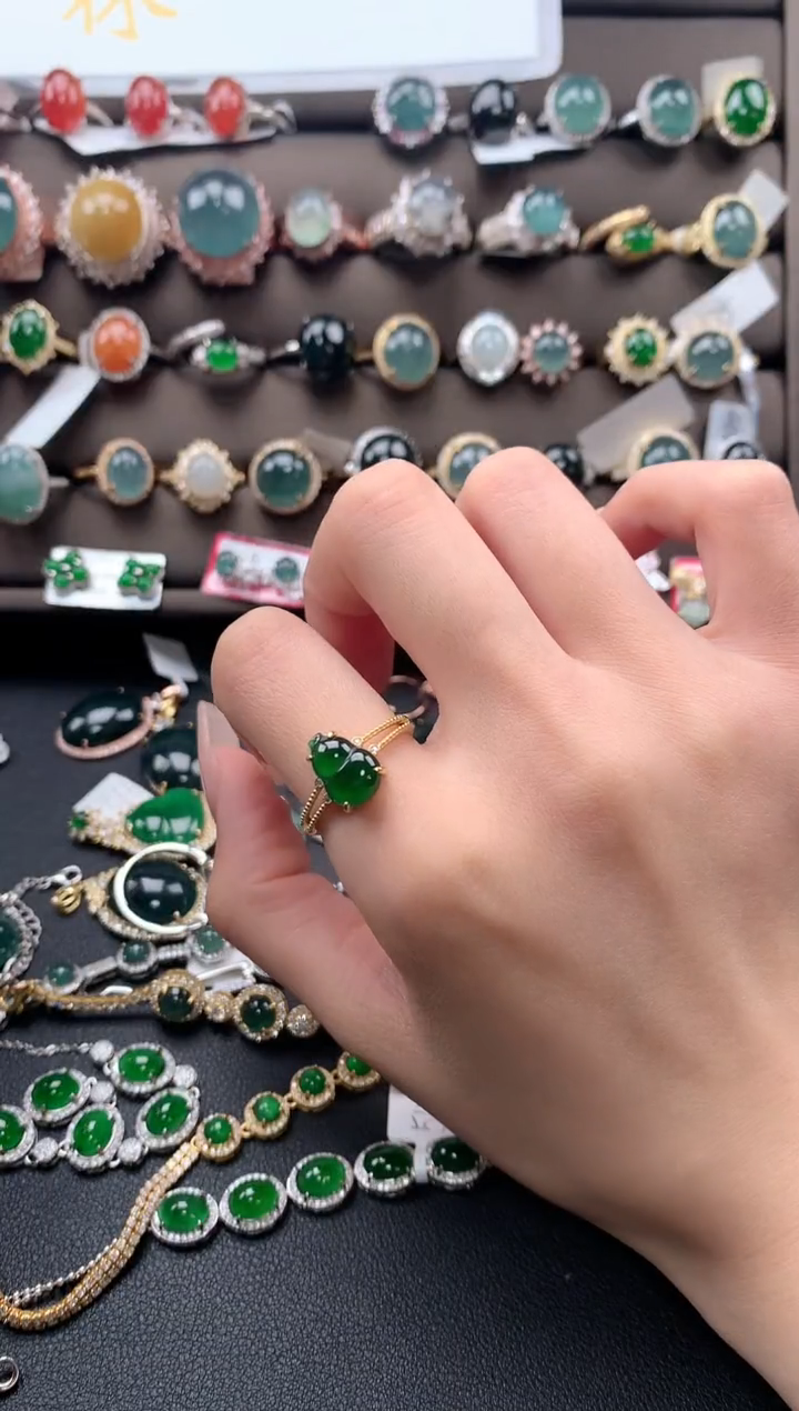 【闪购商品】翡翠戒指银S925镶嵌3123312