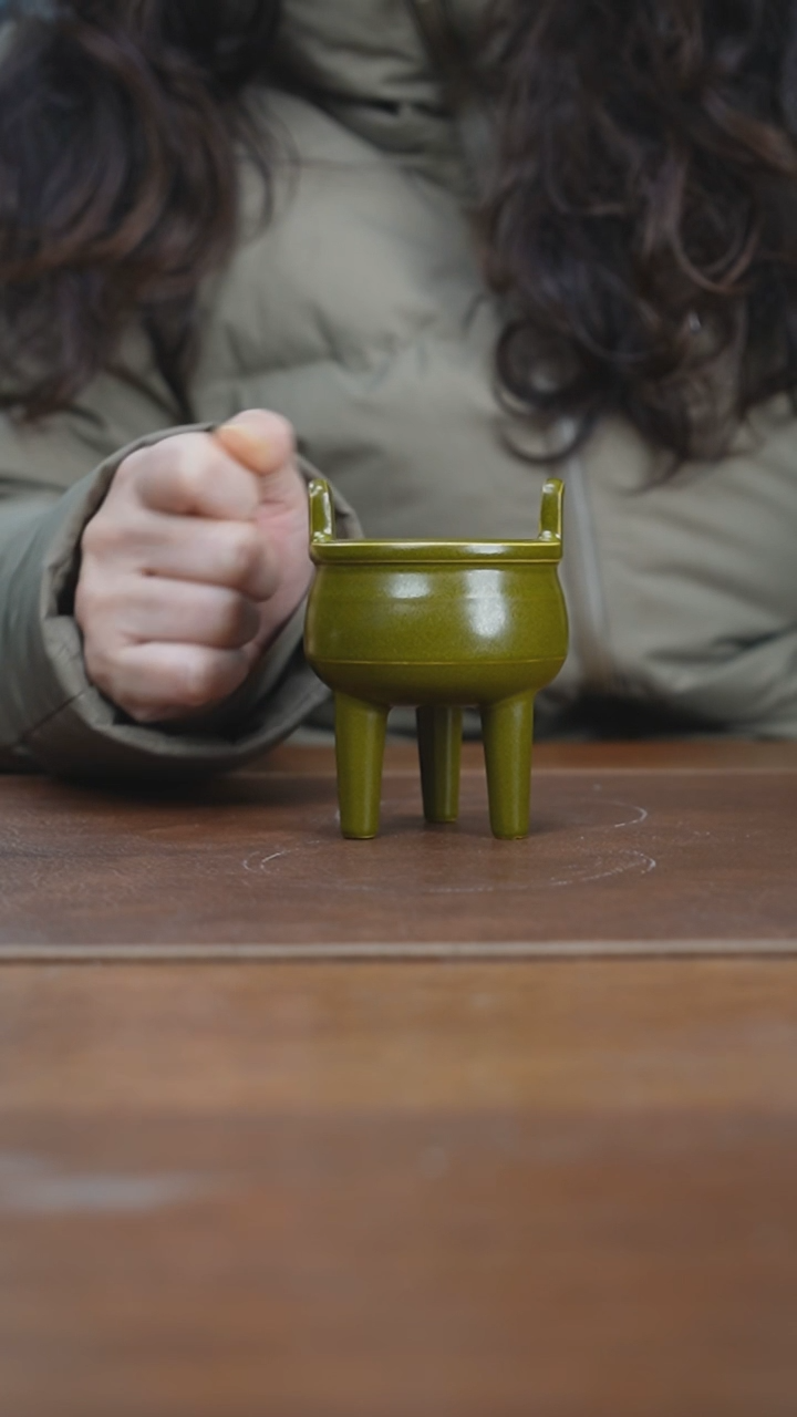 【闪购商品】杯景德镇茶叶末三足鼎炉