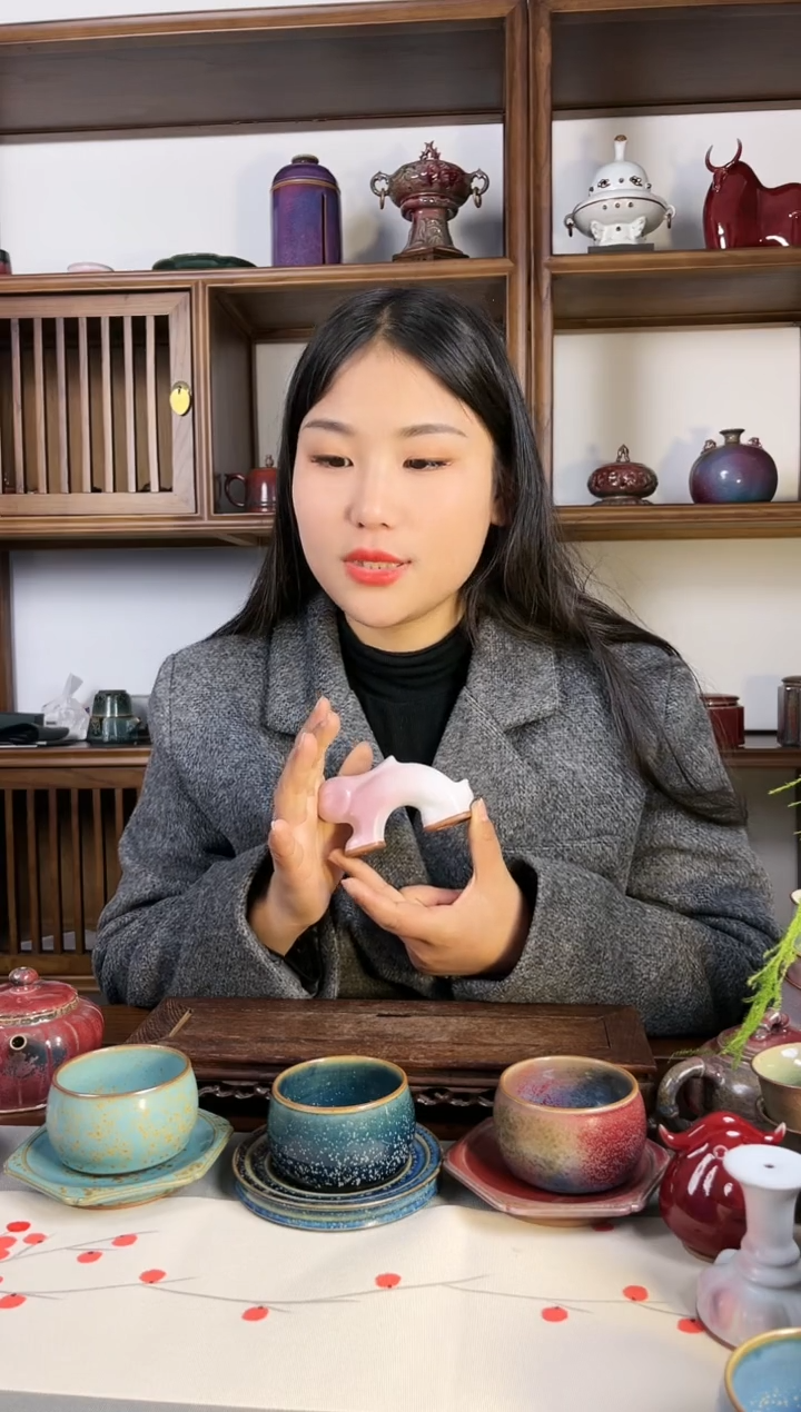 【闪购商品】瓷片钧尚源月白兔子茶宠