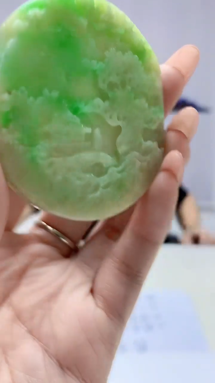 【闪购商品】定制翡翠未镶嵌5152DD-毛货挂件