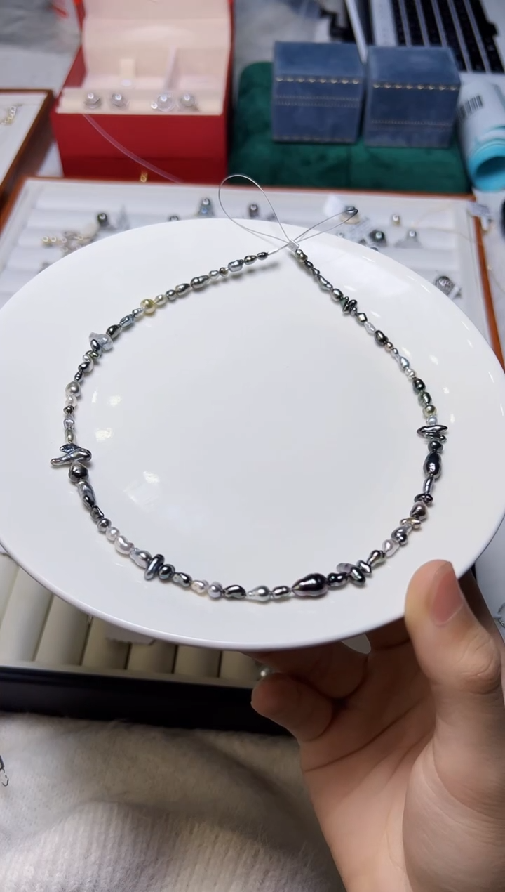 【闪购商品】海水珍珠项链银S925镶嵌22