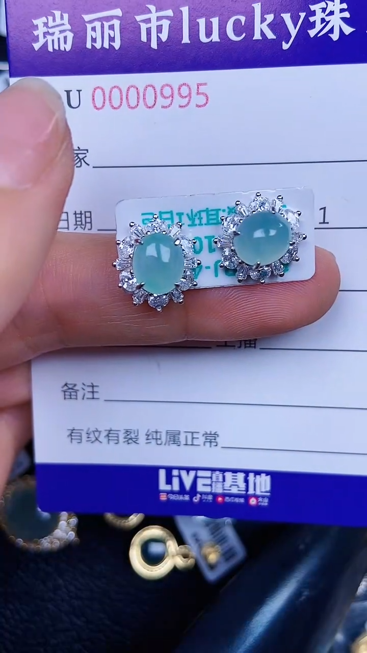 颈饰银S925镶嵌翡翠0995