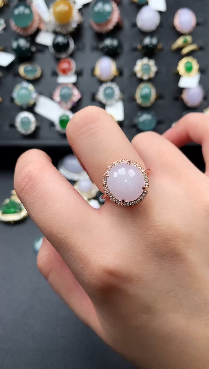 【闪购商品】翡翠戒指银S925镶嵌745231