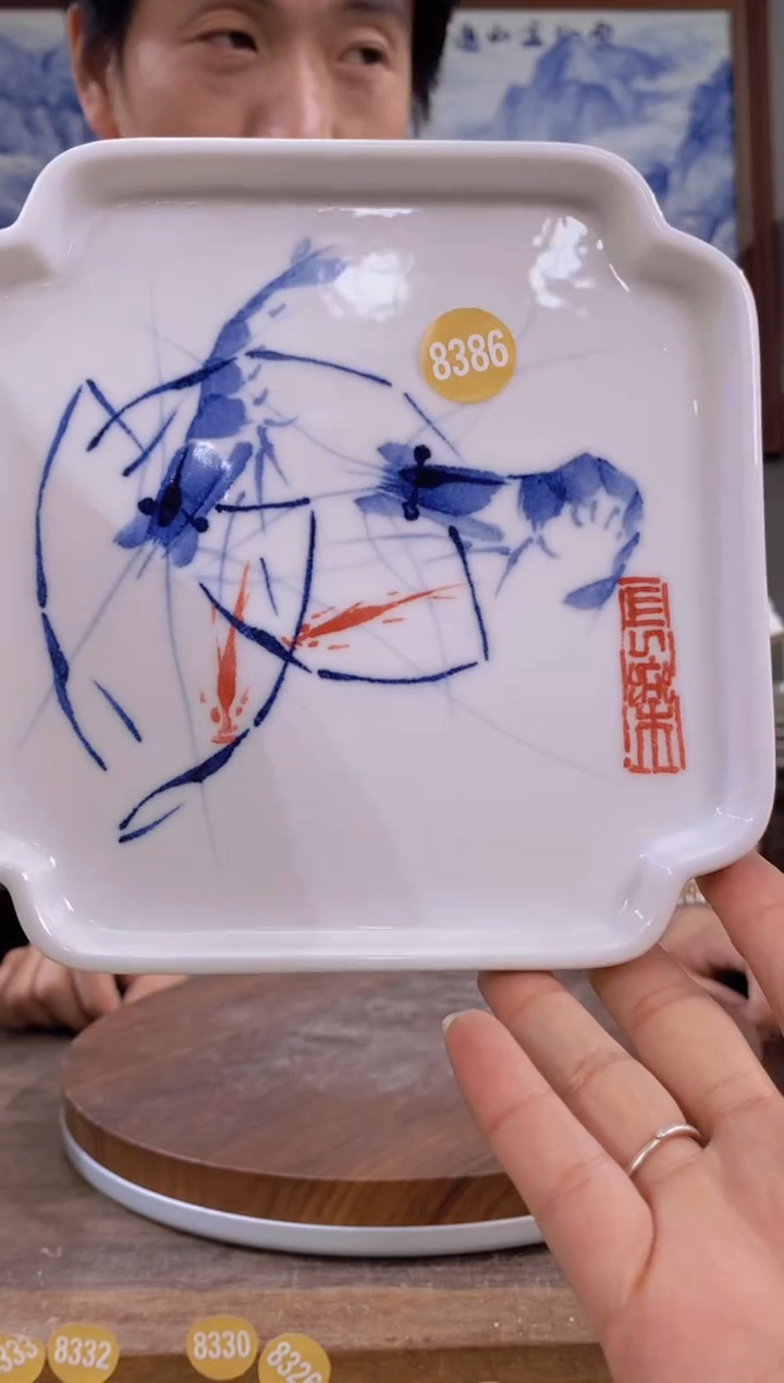 吴义松陶瓷联盟手绘陶瓷编码：8386