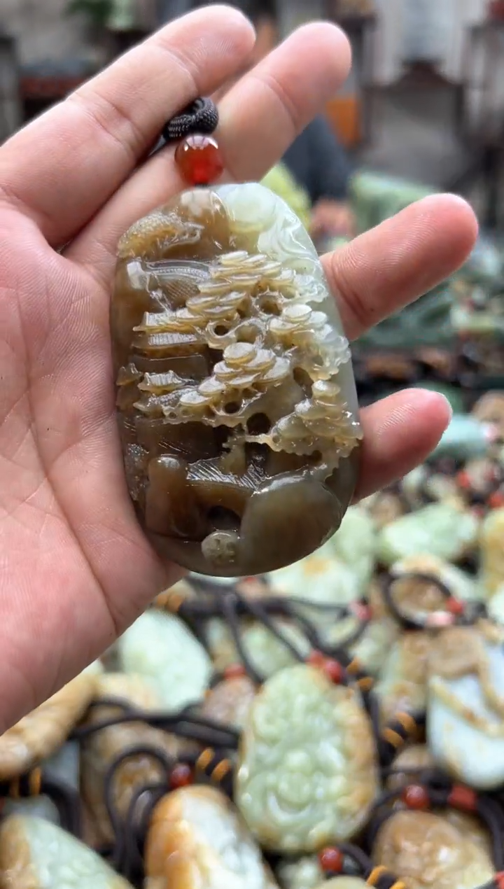 和田玉未镶嵌把件1