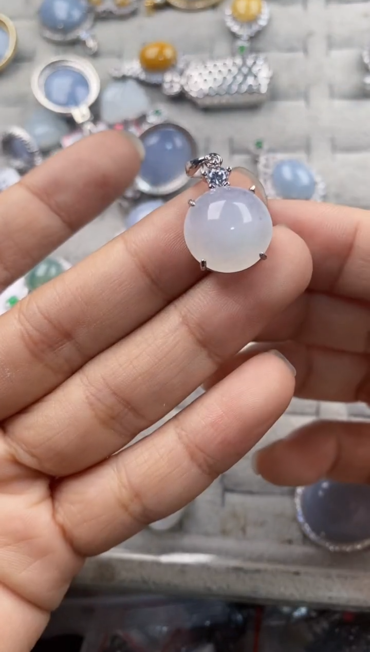 银S925镶嵌戒指翡翠555----8