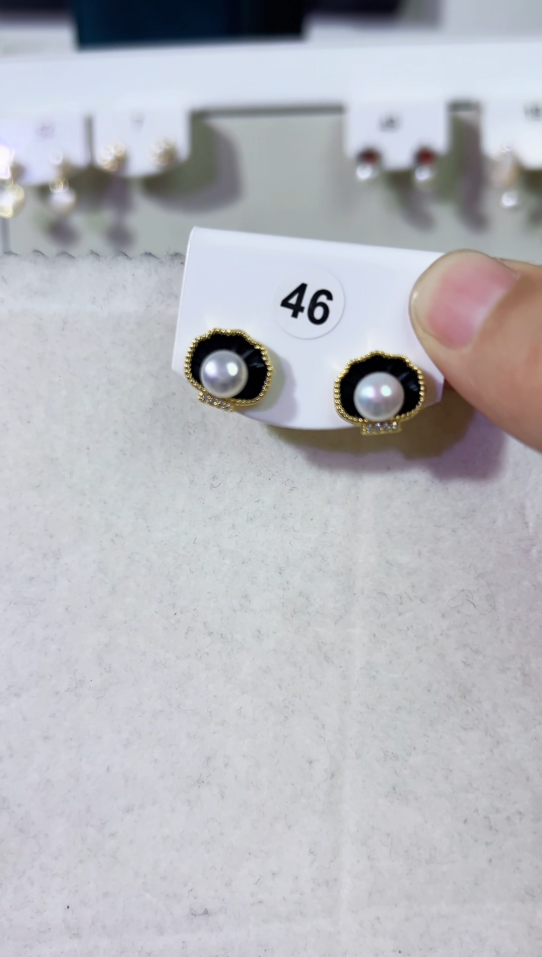 合金淡水珍珠耳饰珍珠耳饰