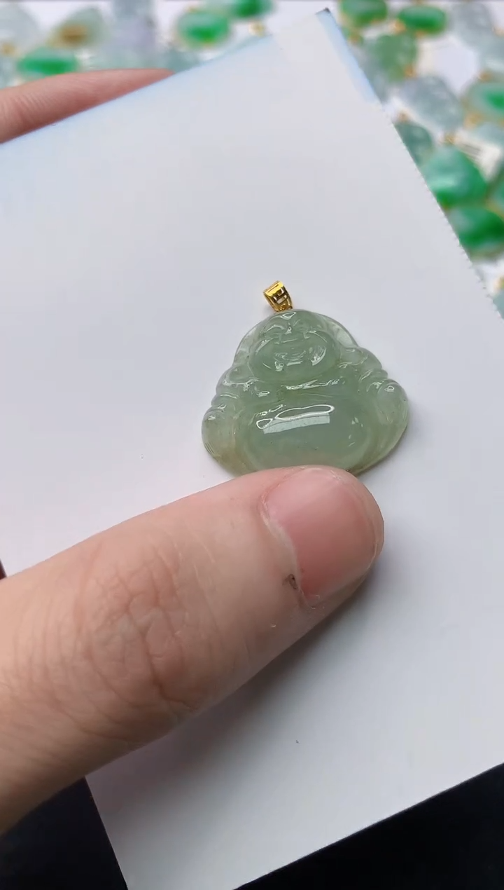 【闪购商品】翡翠颈饰18K金镶嵌6.......