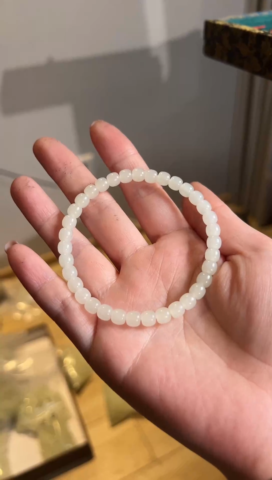 【闪购商品】和田玉（白玉）手串未镶嵌和田玉白玉单圈手串