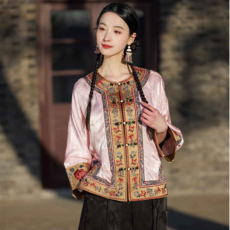 [WYZAKING]【甘之如饴】新中式重工刺绣复古绣花盘扣开衫外套