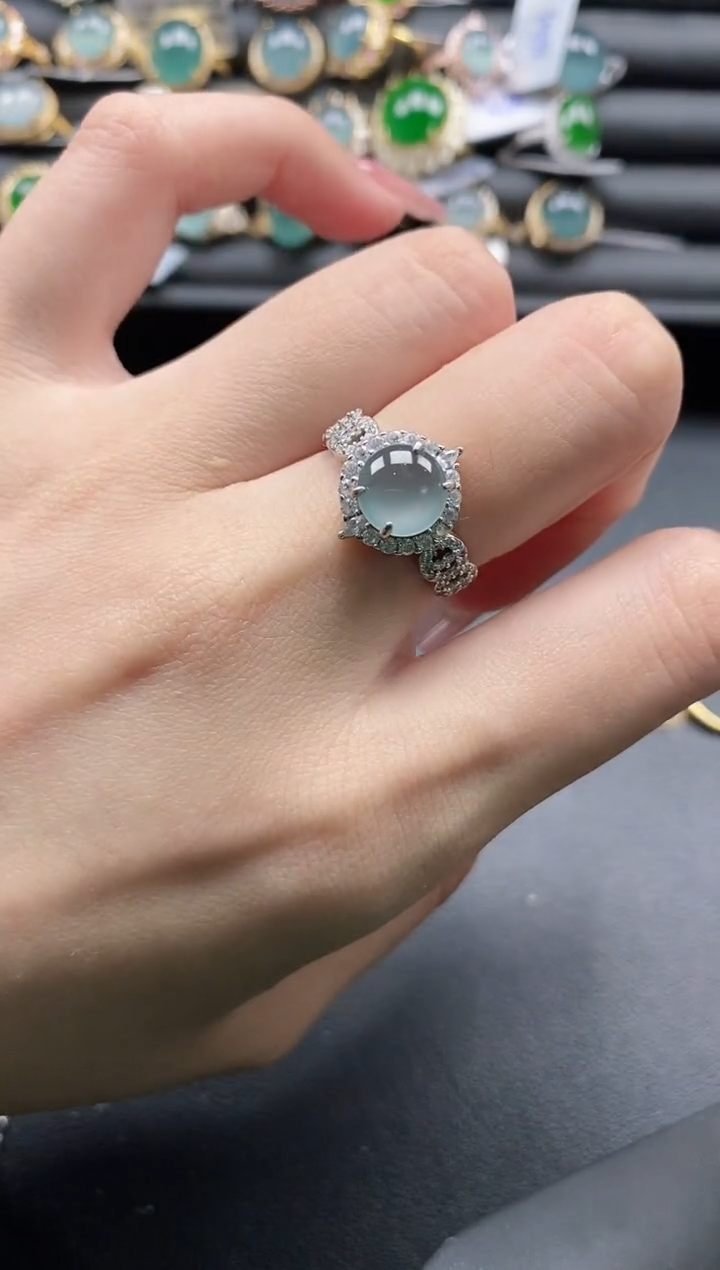 【闪购商品】翡翠戒指银S925镶嵌11111-