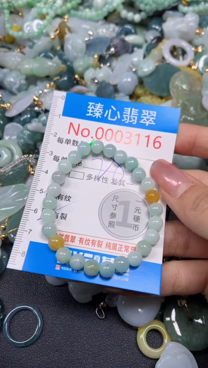 【闪购商品】翡翠颈饰未镶嵌含绳0003116