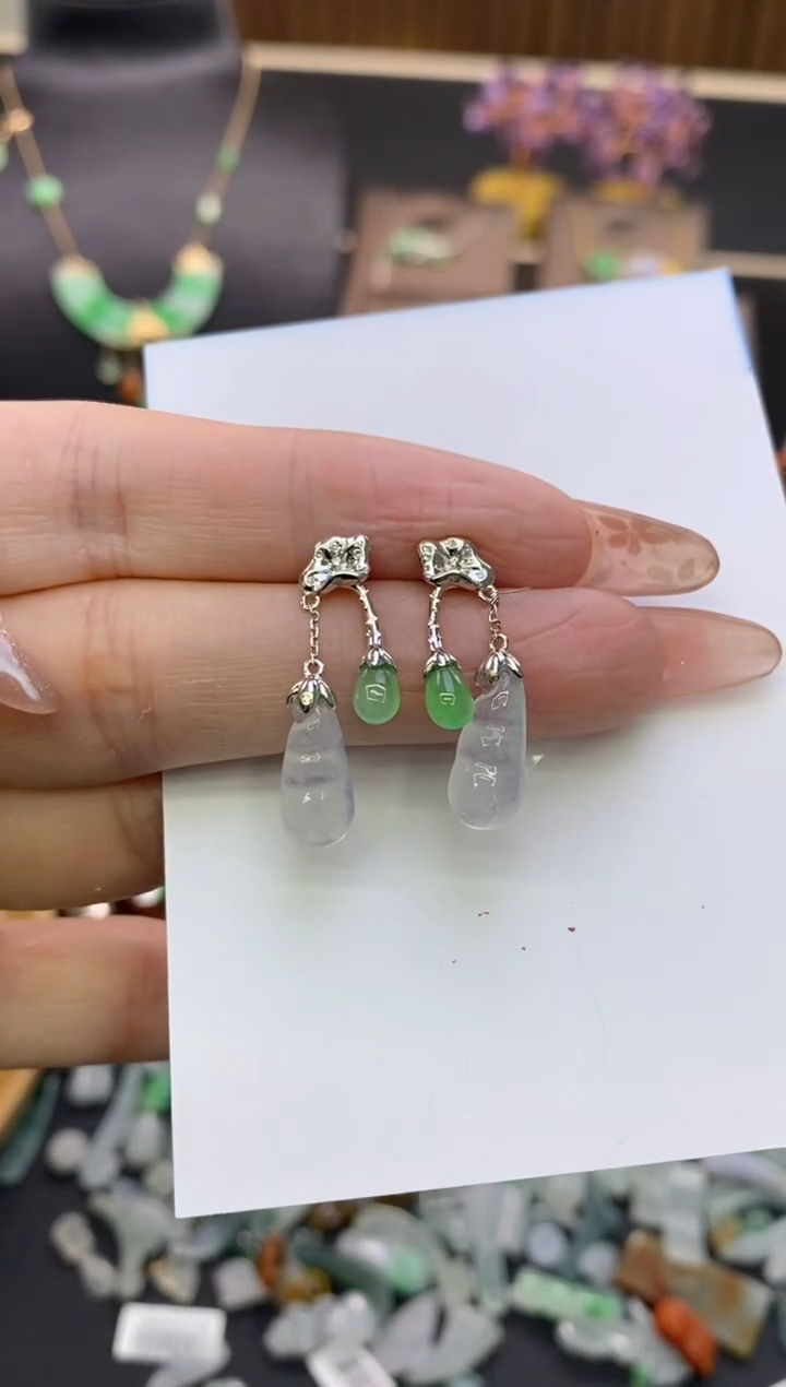 【闪购商品】翡翠颈饰18K金镶嵌净货16245