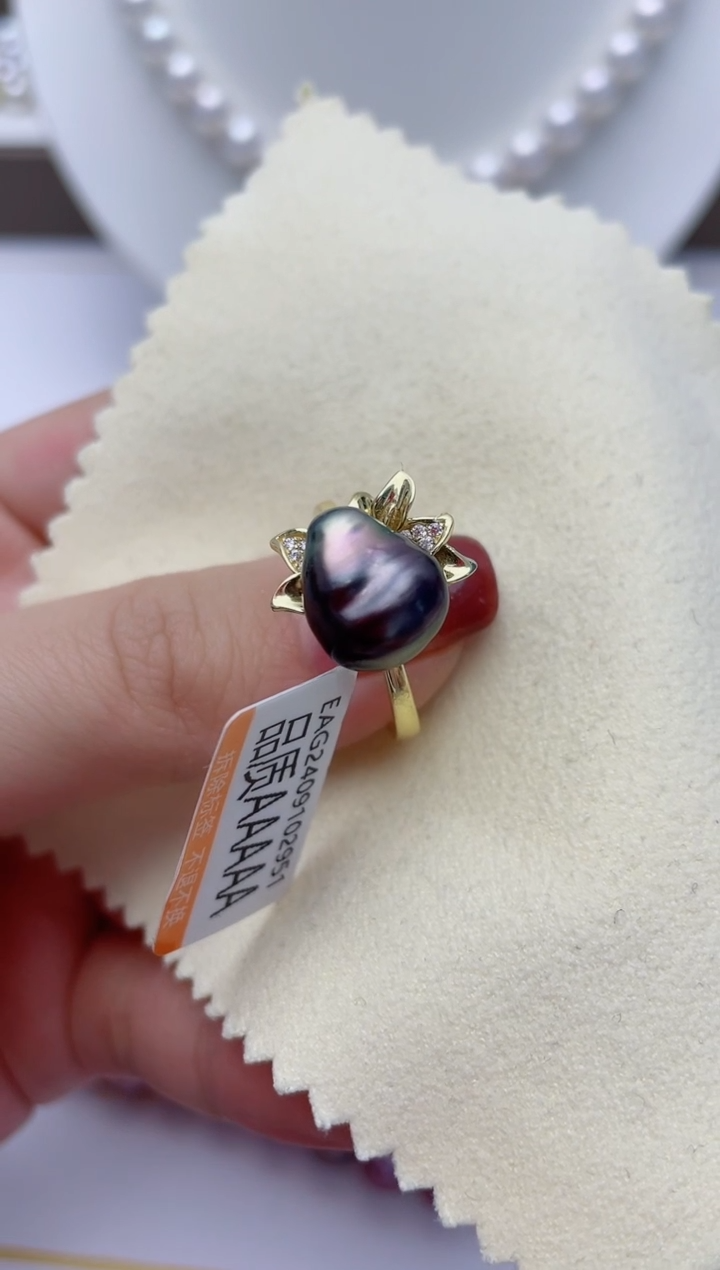 【闪购商品】海水珍珠戒指银S925镶嵌W26