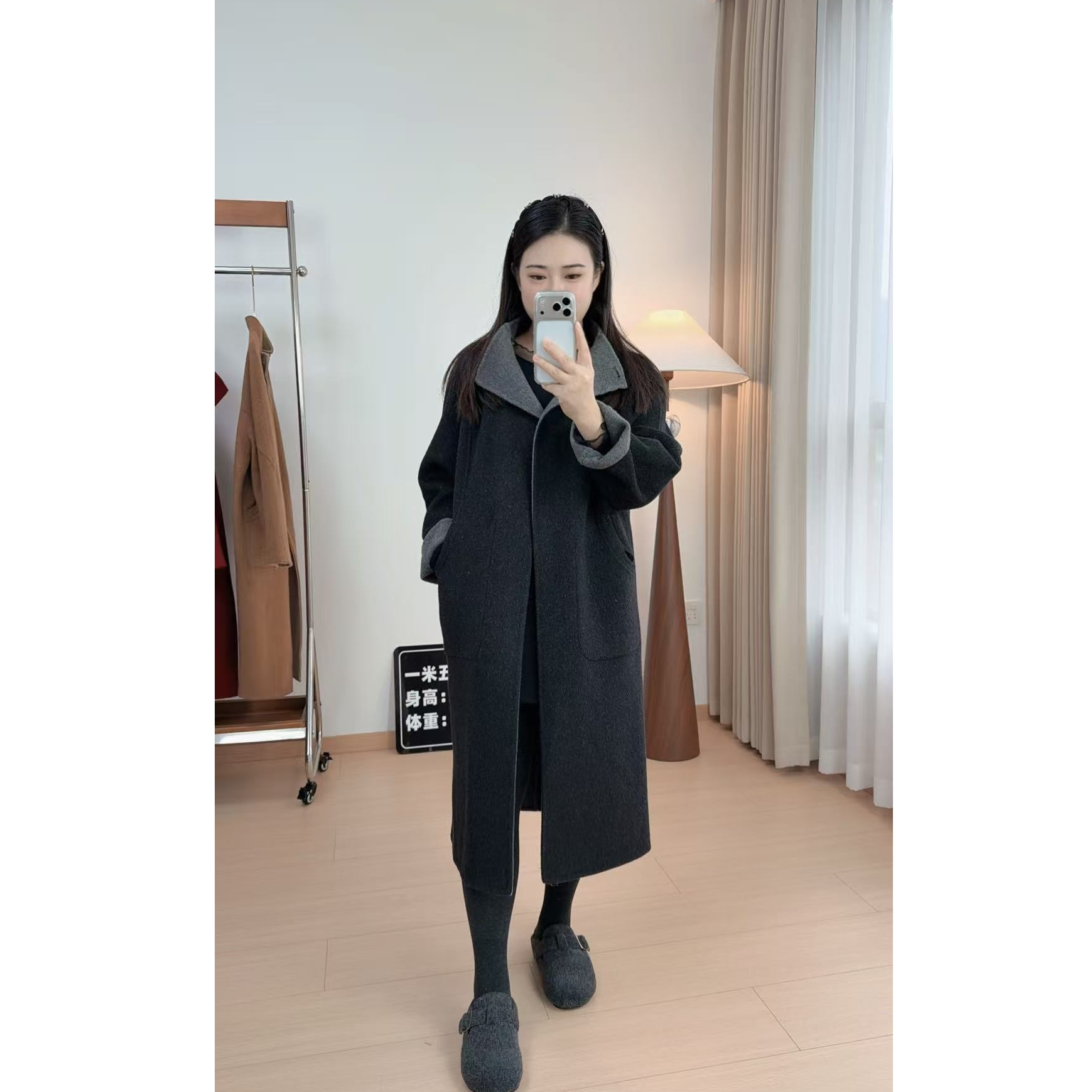 【木子】快衣布宽松韩系慵懒风百搭双面双穿秋冬外套9088