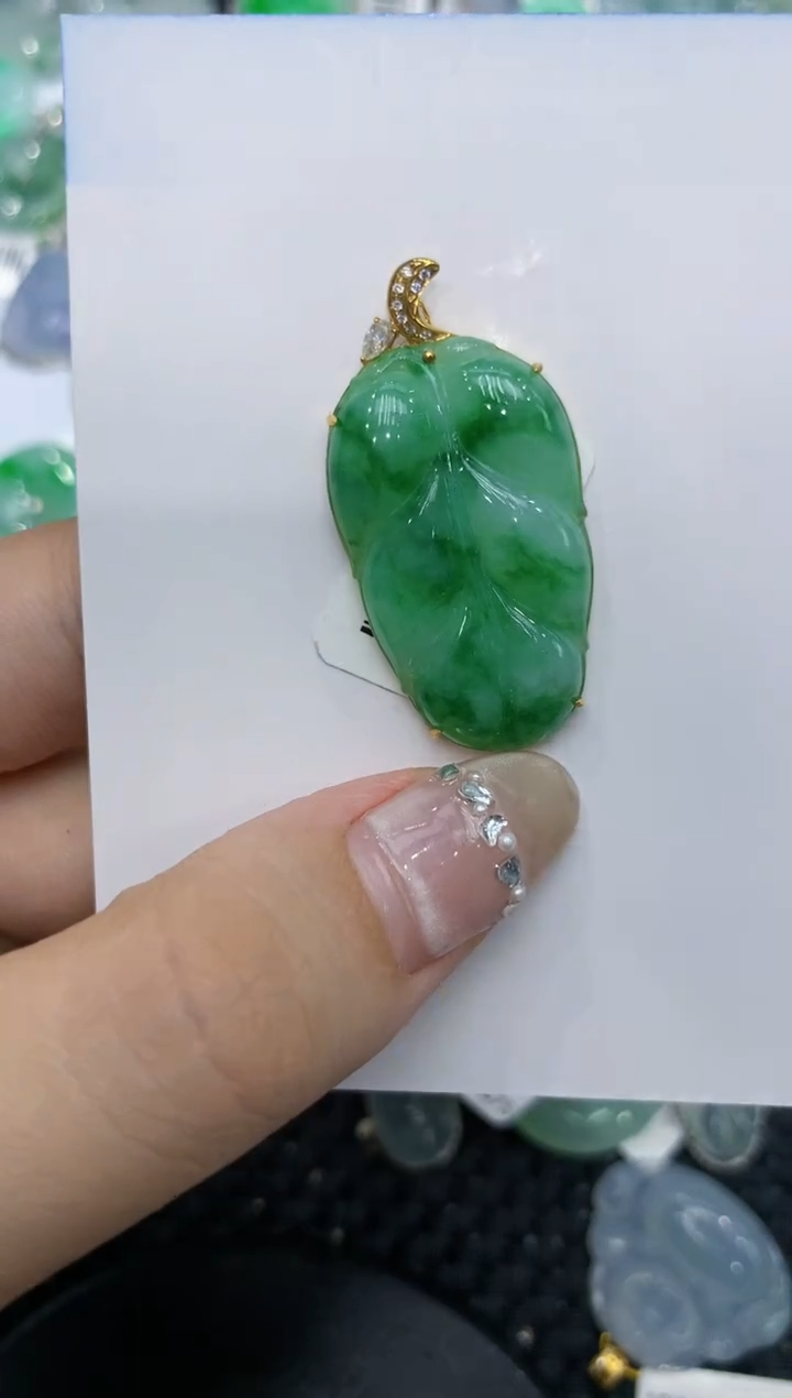 【闪购商品】翡翠颈饰18K金镶嵌222222222