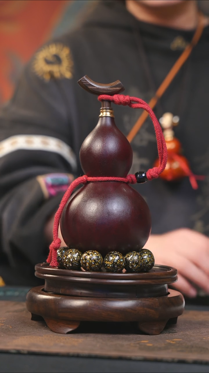 【闪购商品】YU127大漆酒葫芦不包手串及旋转底座