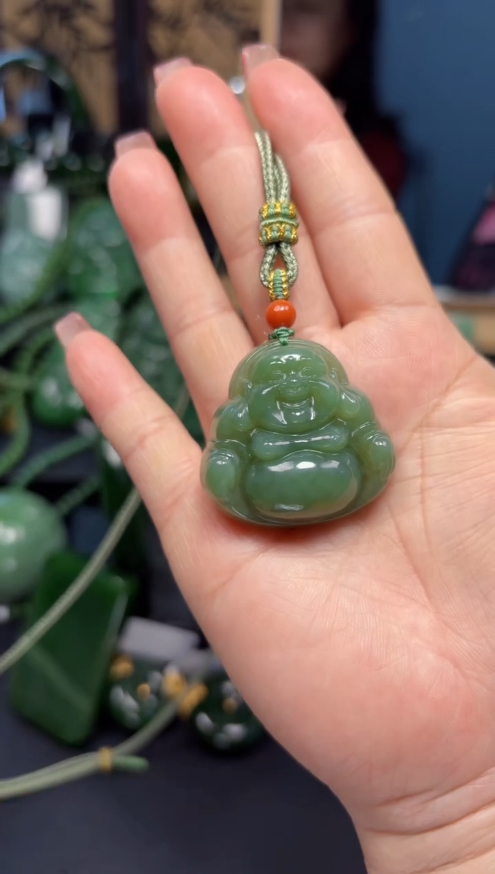 【闪购商品】和田玉（碧玉）吊坠(赠链)未镶嵌1