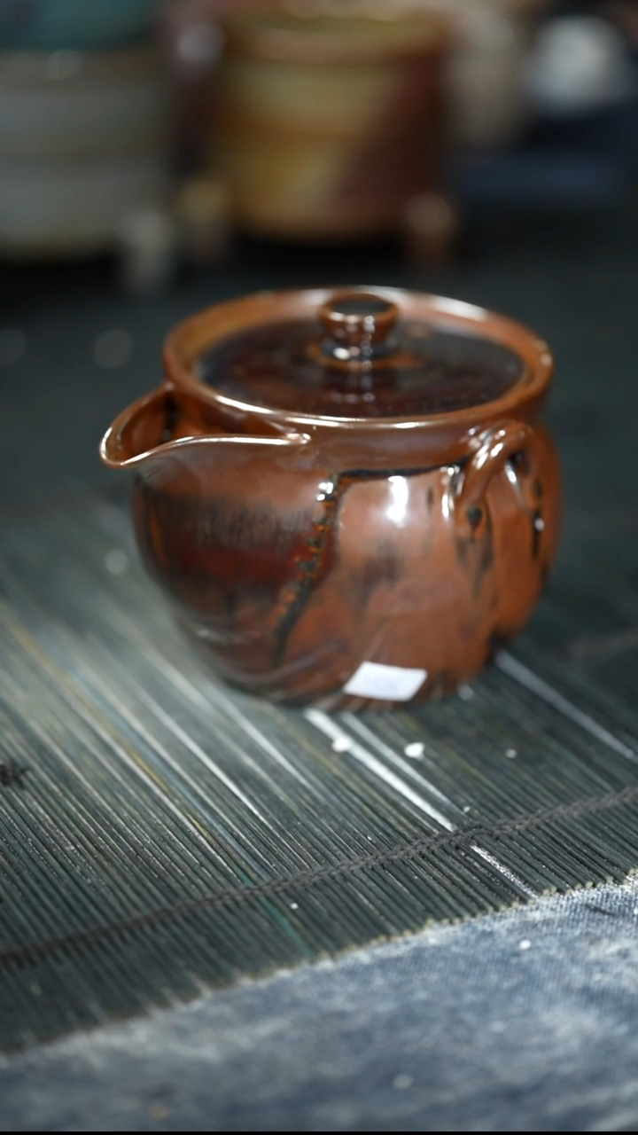 浪鬼家釉绘柴烧宝瓶