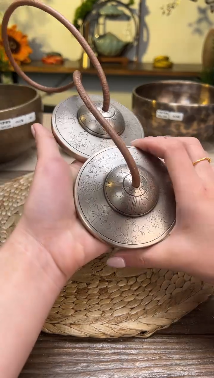 【闪购商品】尼泊尔 手工 白铜丁夏 碰铃 .