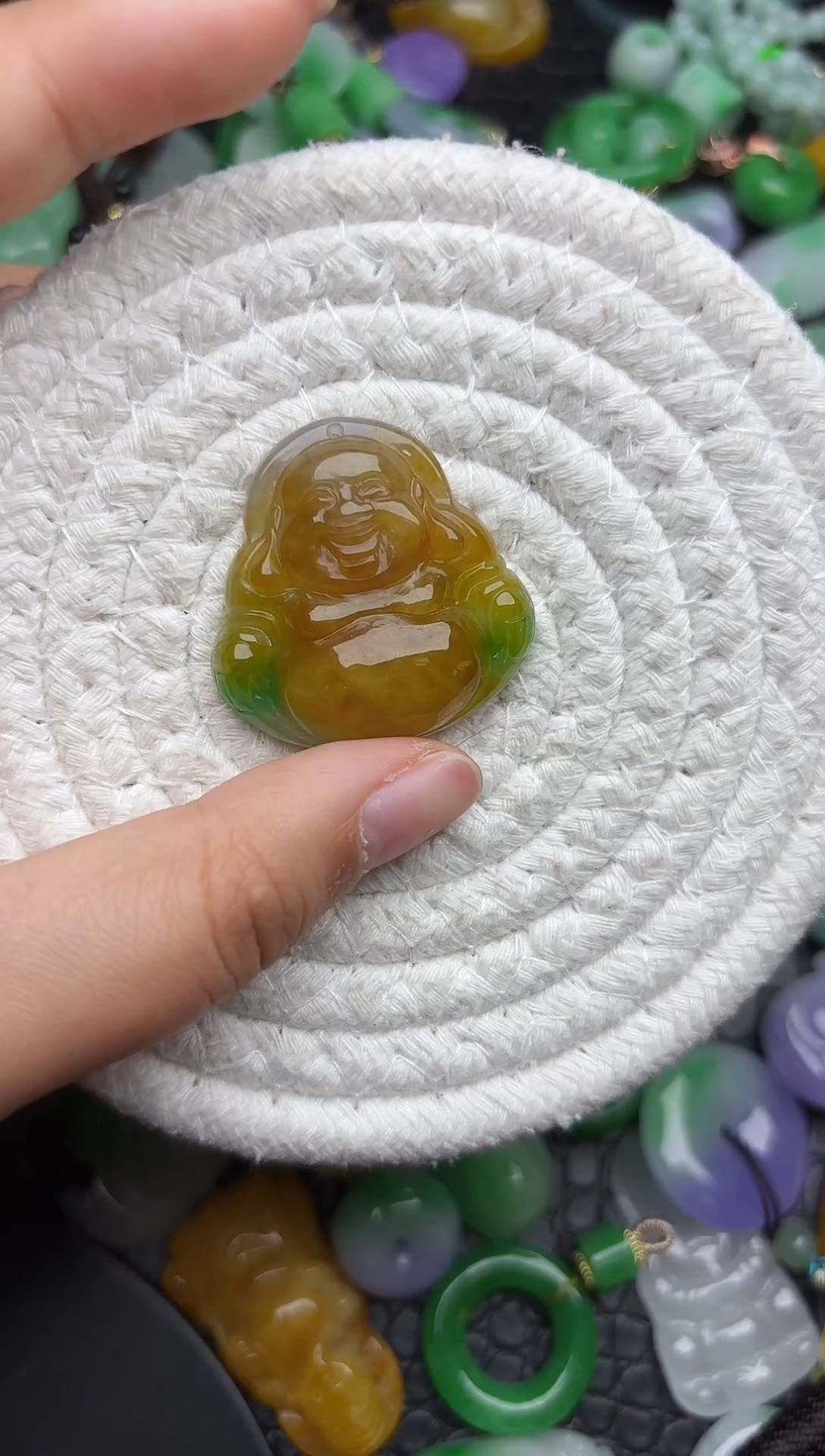 颈饰未镶嵌翡翠缅甸翡翠吊坠