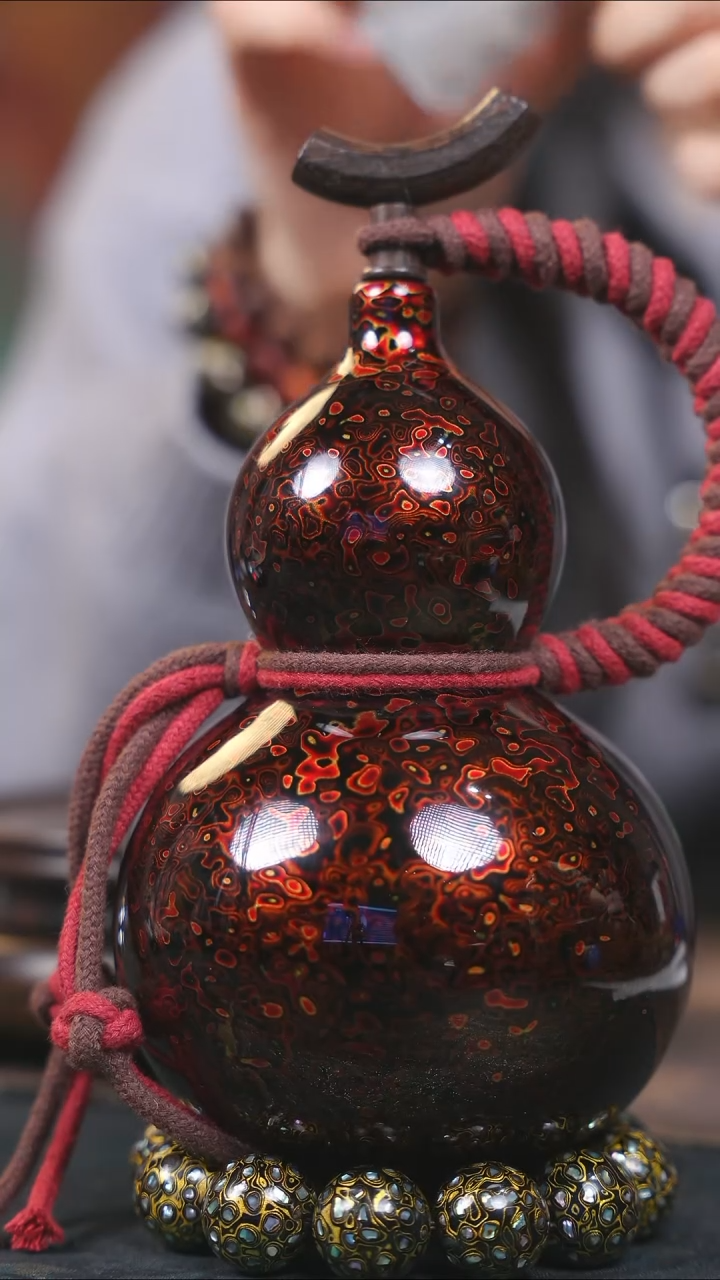 【闪购商品】YZ142漆艺酒葫芦不包手串及旋转底座