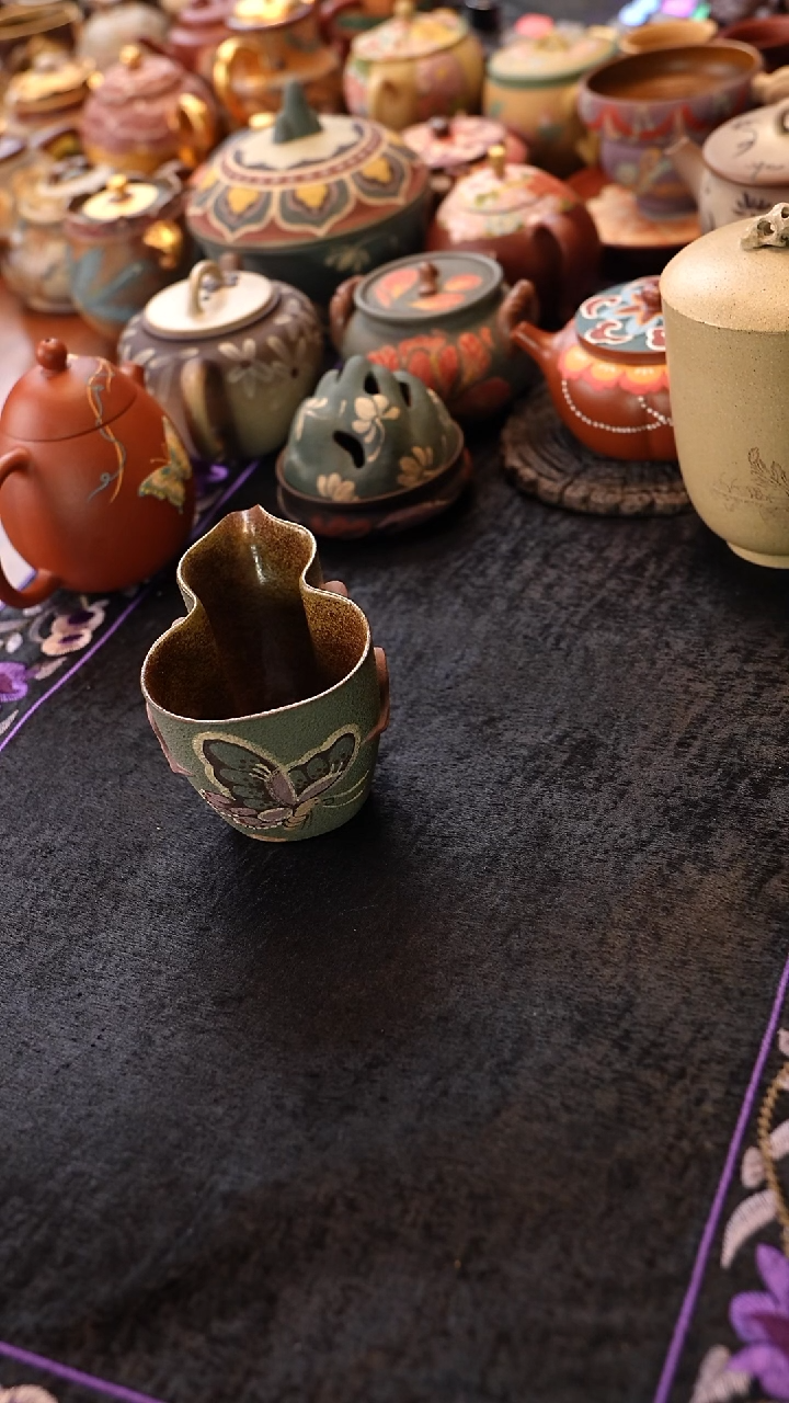 茶壶紫砂蝶栖葫芦公道