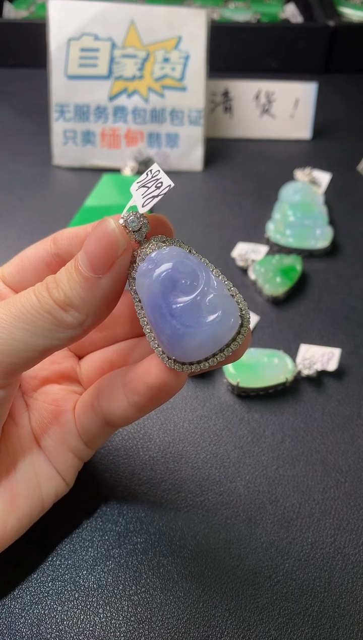 颈饰银S925镶嵌翡翠翡翠