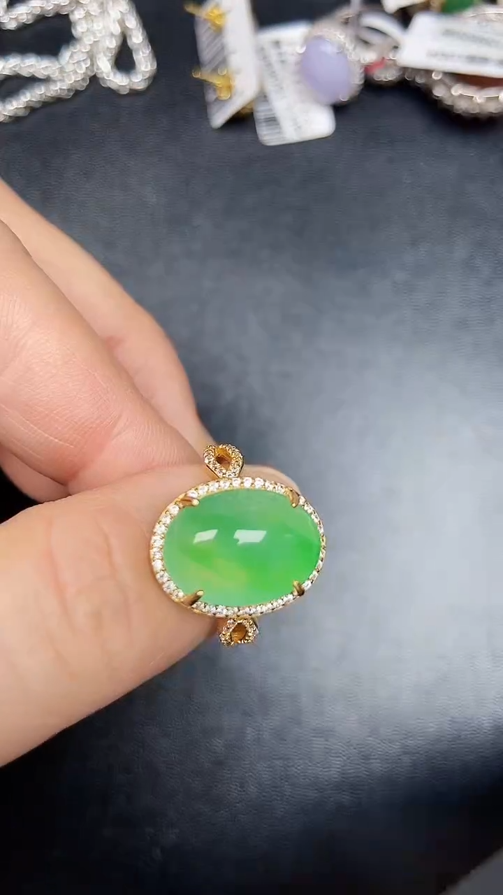 银S925镶嵌戒指翡翠8200