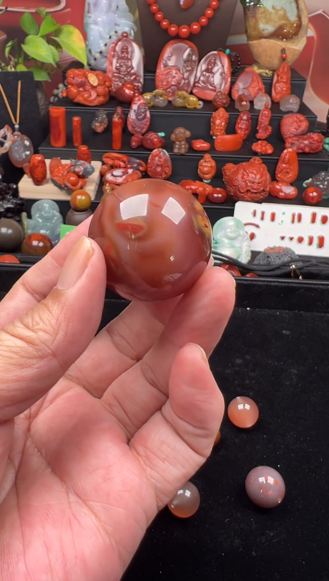 未镶嵌单珠南红玛瑙如**醒单珠