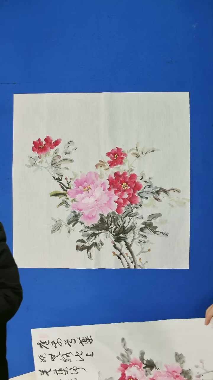 【闪购商品】国画牡丹  斗方   四尺斗方（1）