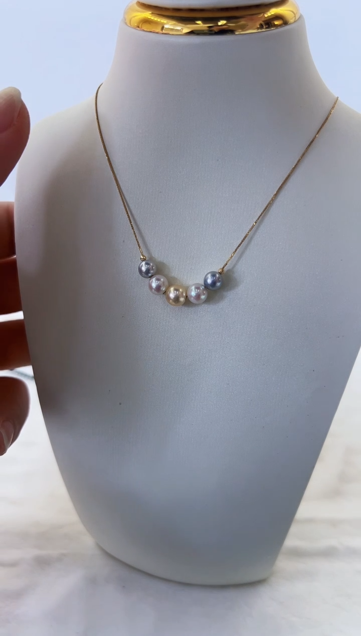 18K金镶嵌海水珍珠DA套链@@yx312 断款