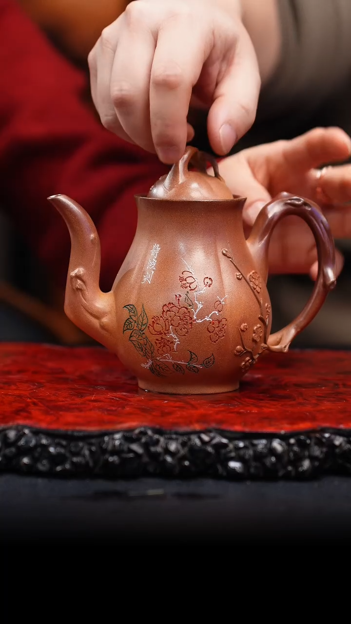 【闪购商品】紫砂茶壶83 梅瓶,DJB,冷黄金